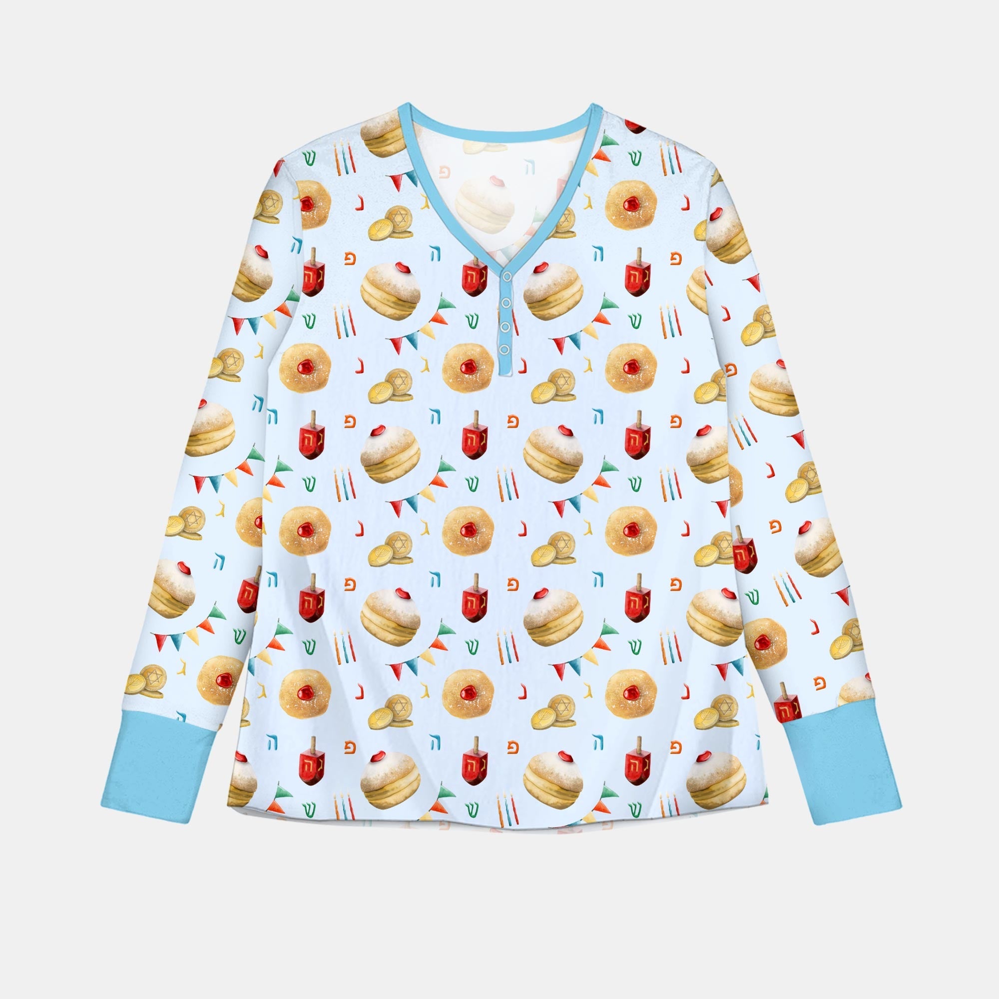 Hanukkah Donuts Women Pajama Set - StazzyBaby