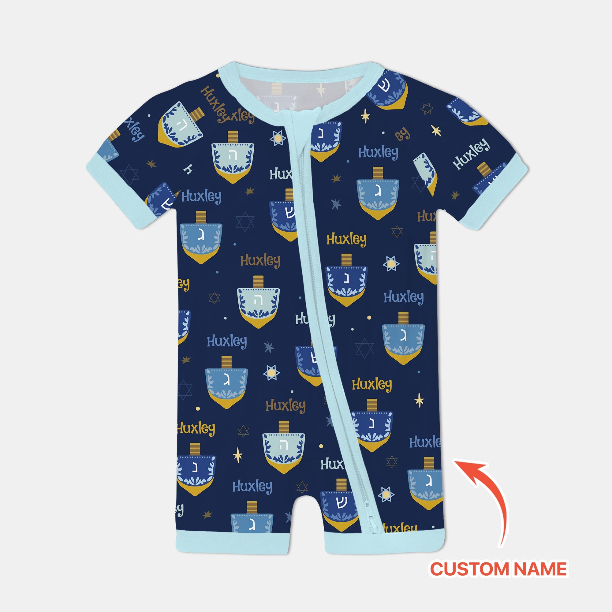 Hanukkah Dreidels Shorty Zippy - StazzyBaby