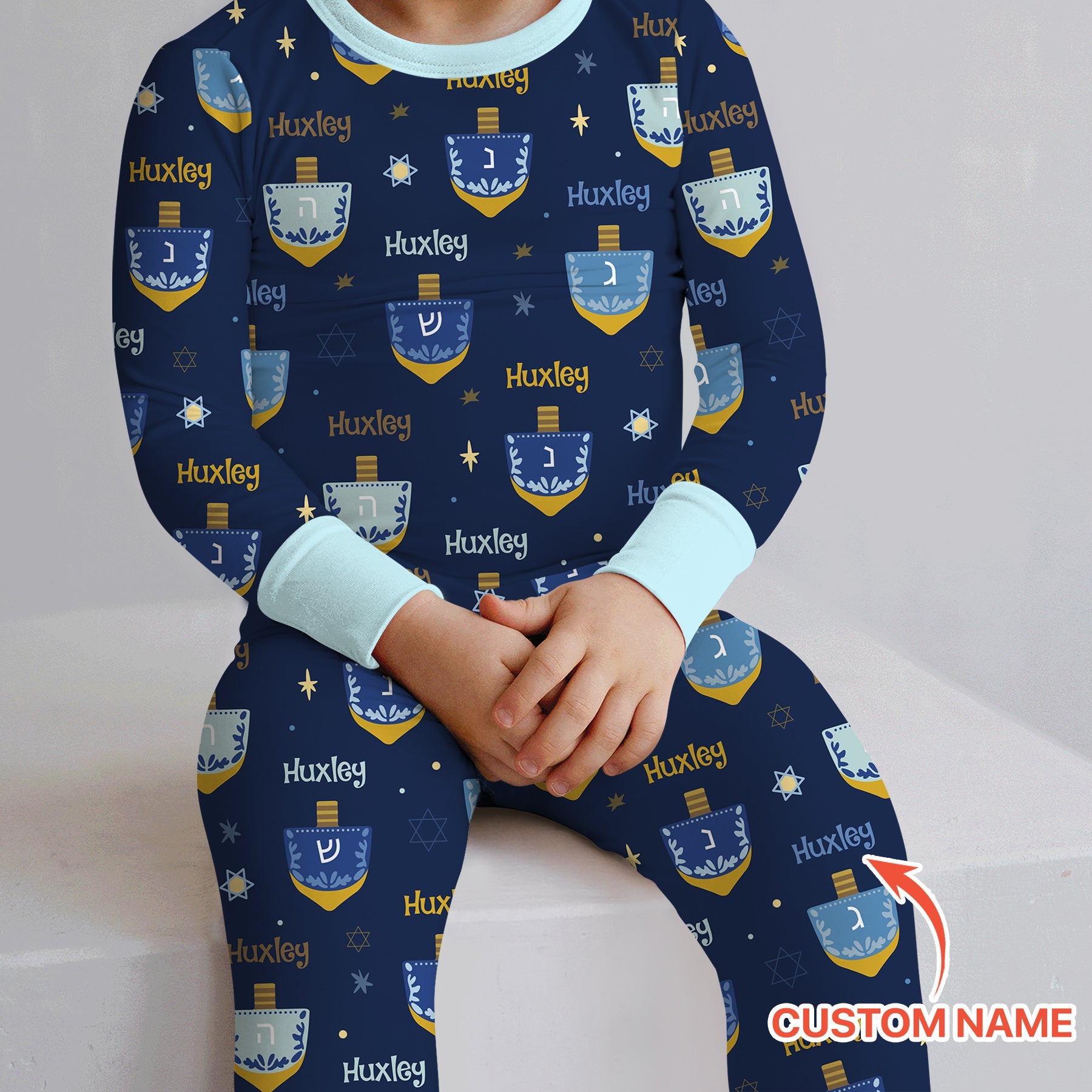 Hanukkah Dreidels Two - Piece Pajama Set - StazzyBaby