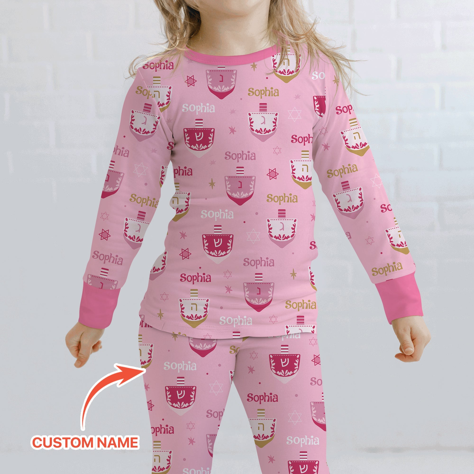 Hanukkah Dreidels Two - Piece Pajama Set - StazzyBaby