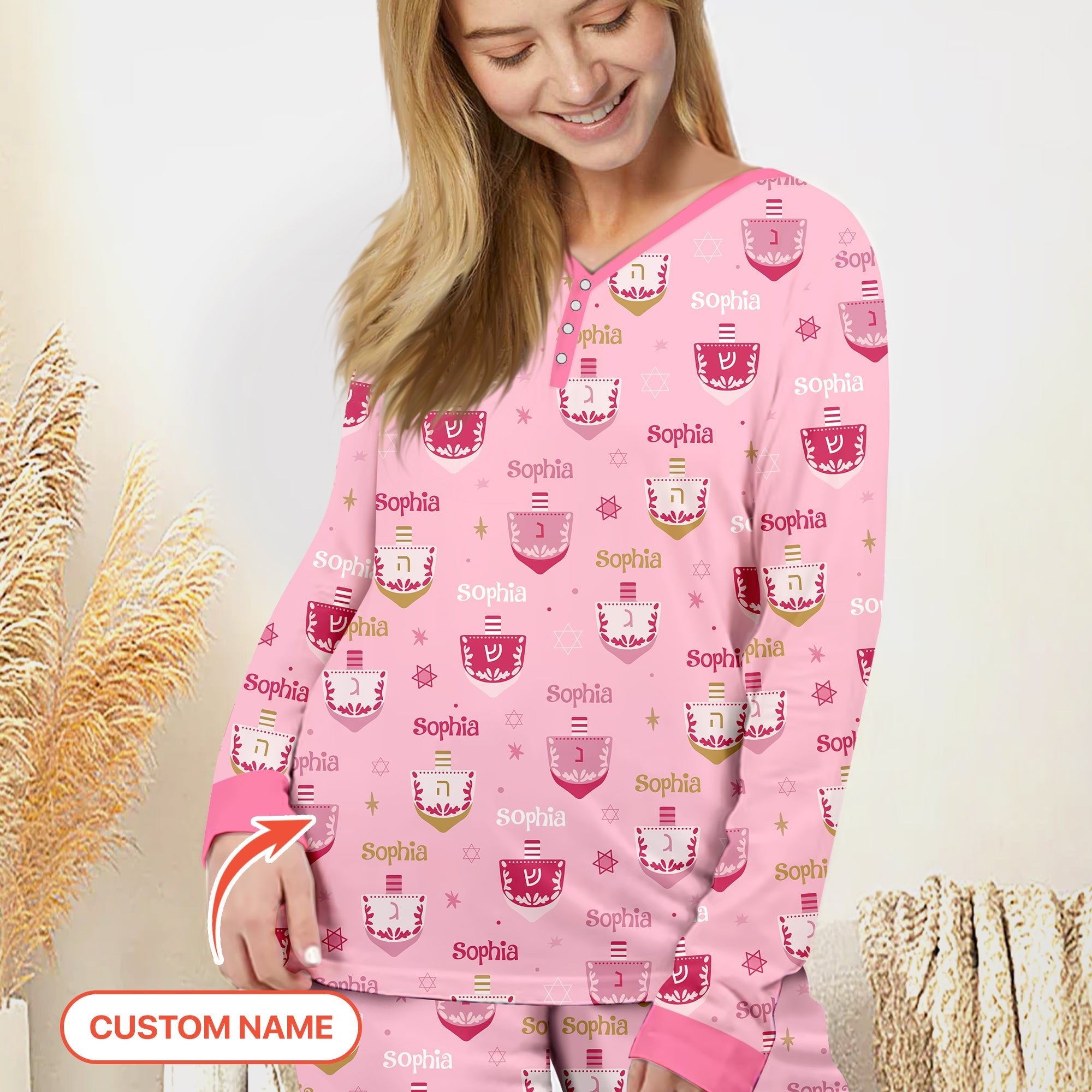 Hanukkah Dreidels Women Pajama Set - StazzyBaby