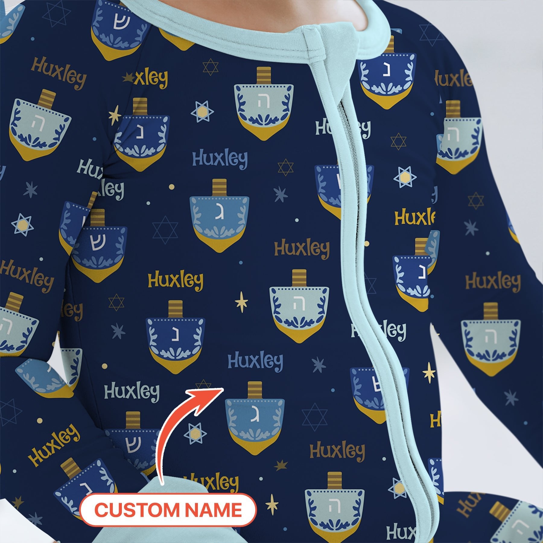 Hanukkah Dreidels Zippy - StazzyBaby