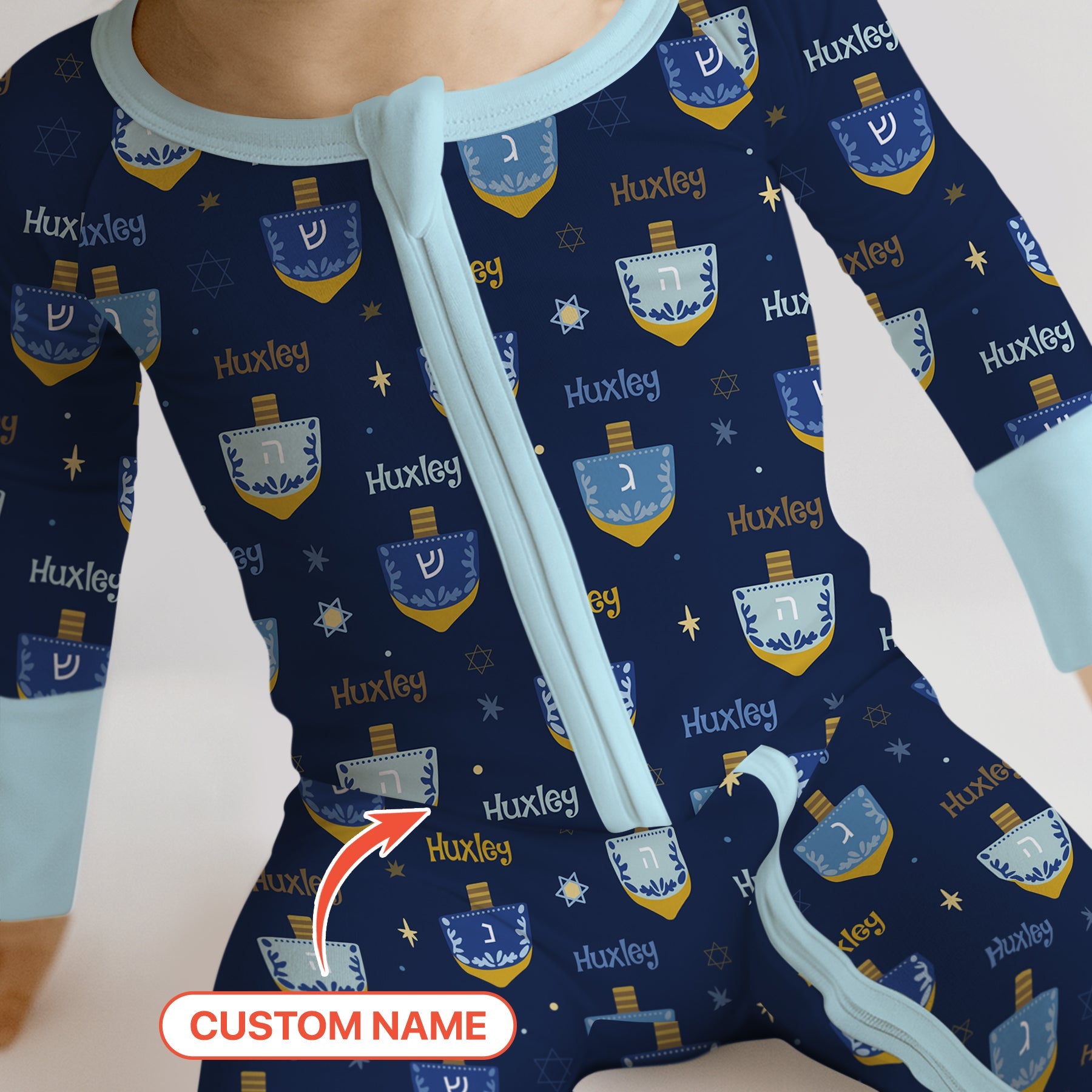 Hanukkah Dreidels Zippy - StazzyBaby