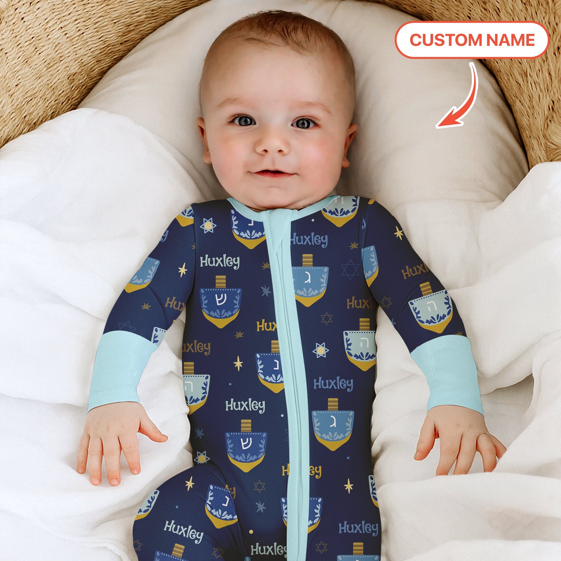 Hanukkah Dreidels Zippy - StazzyBaby