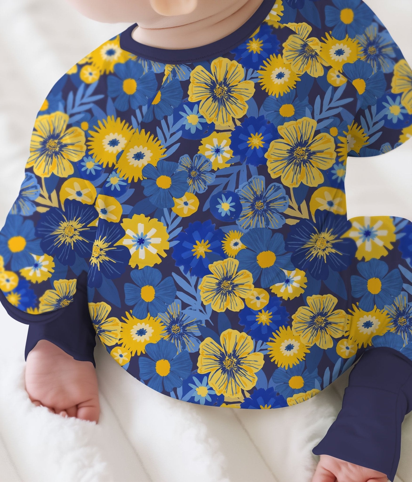 Hanukkah Little Flowers Girl Zippy - StazzyBaby
