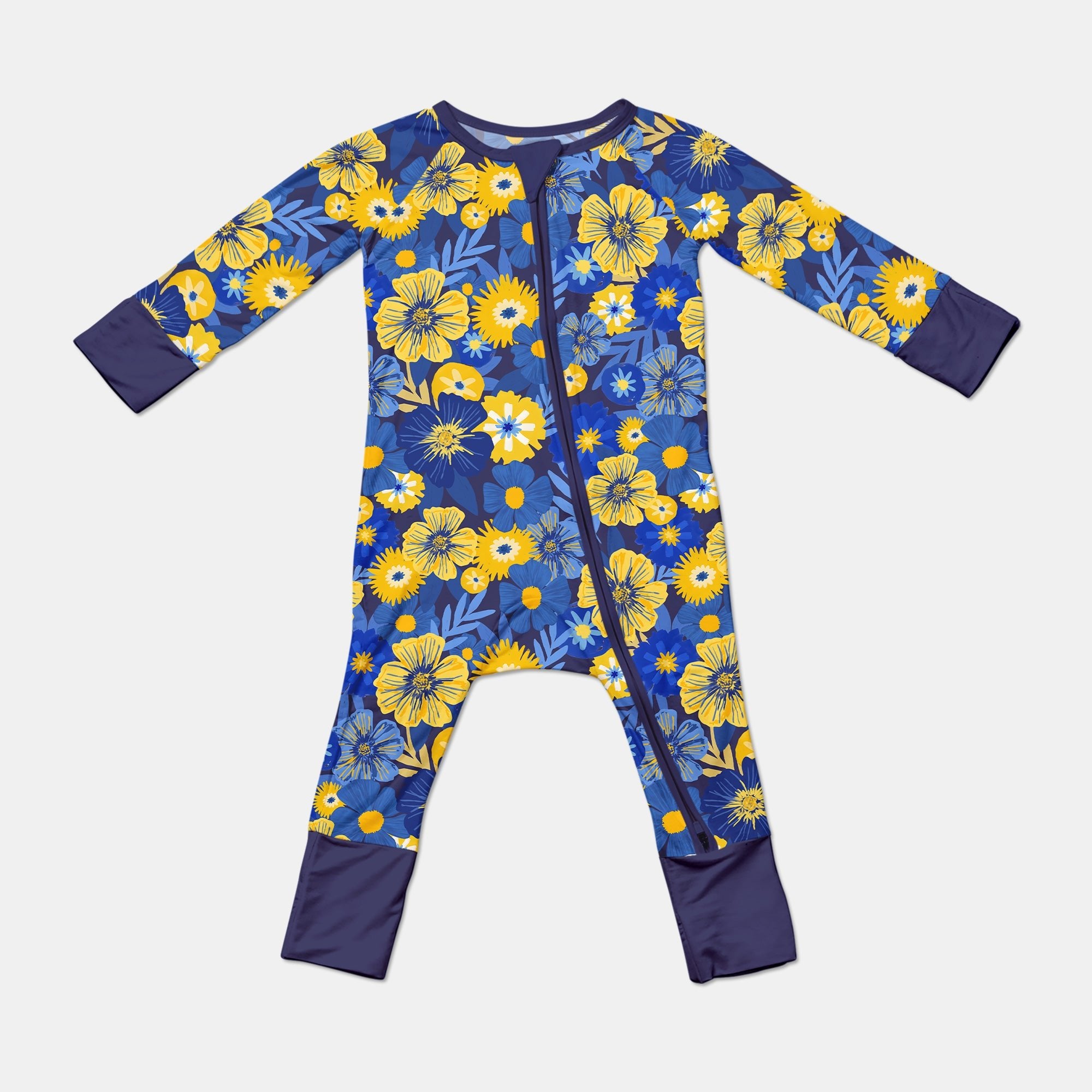 Hanukkah Little Flowers Girl Zippy - StazzyBaby