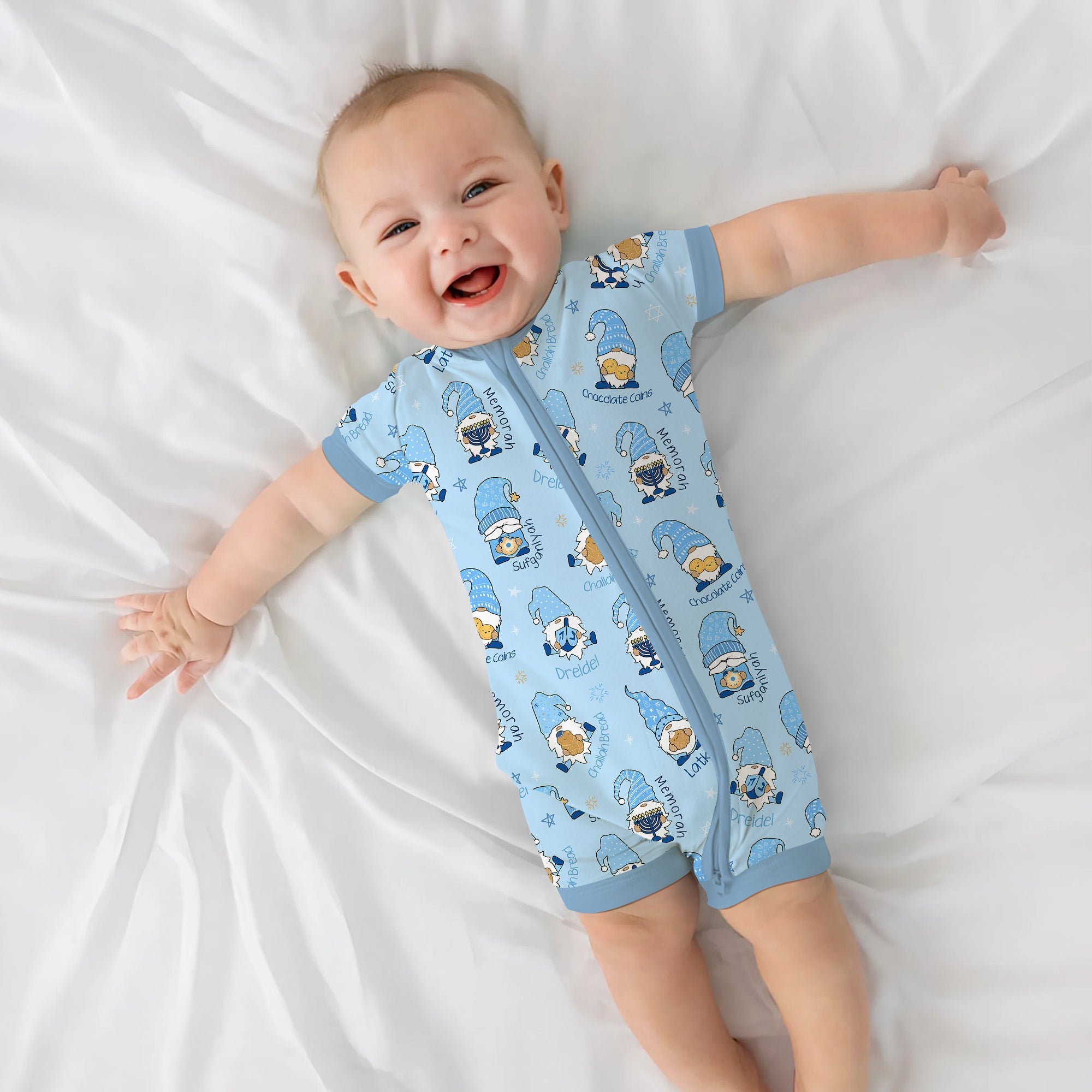 Happy Hanukkah Matching Family Shorty Zippy - StazzyBaby