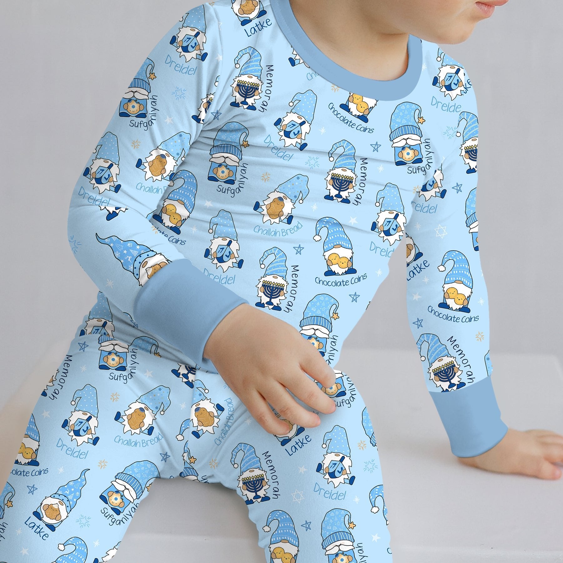 Happy Hanukkah Matching Family Two - Piece Pajama Set - StazzyBaby