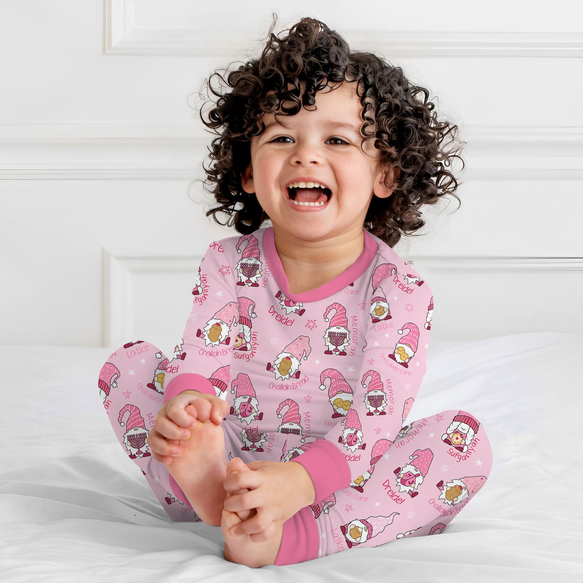 Happy Hanukkah Matching Family Two - Piece Pajama Set - StazzyBaby