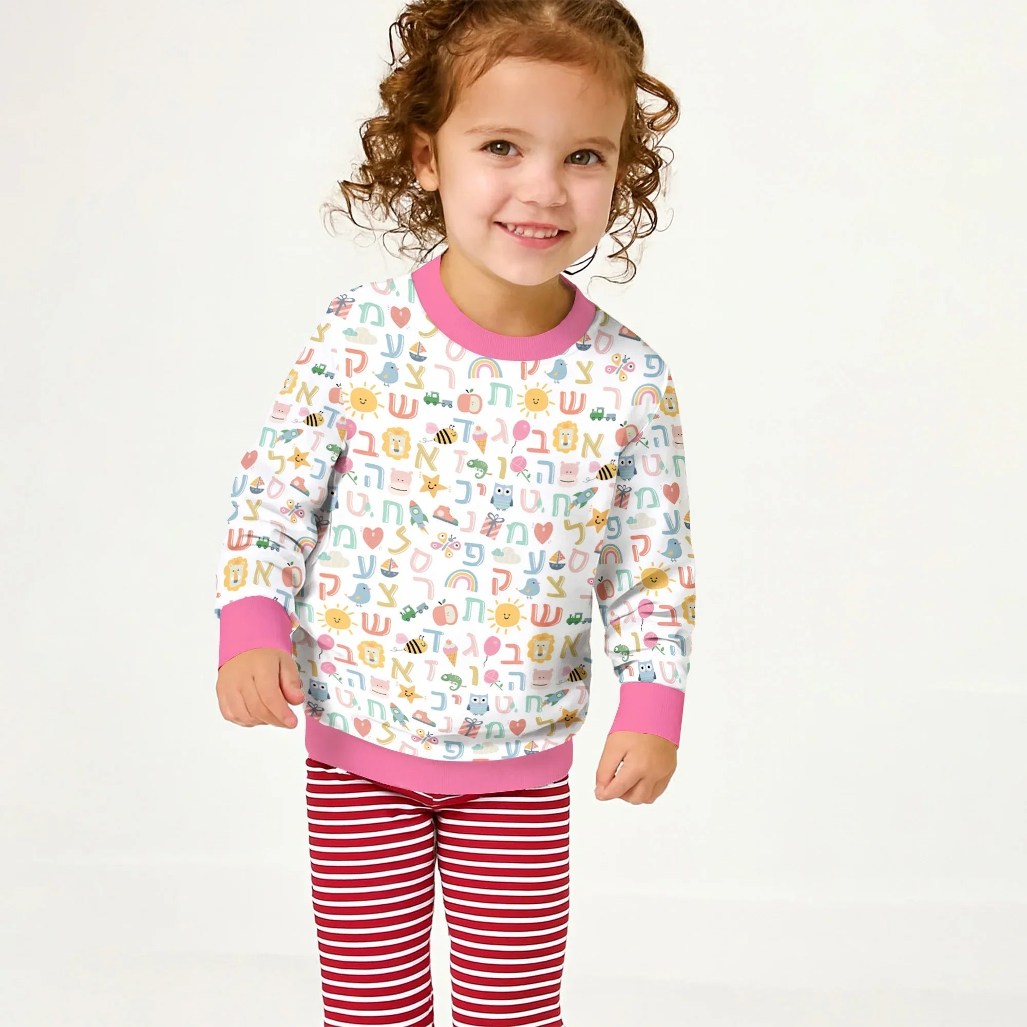 Hebrew Alphabet Crewneck Sweatshirt - StazzyBaby