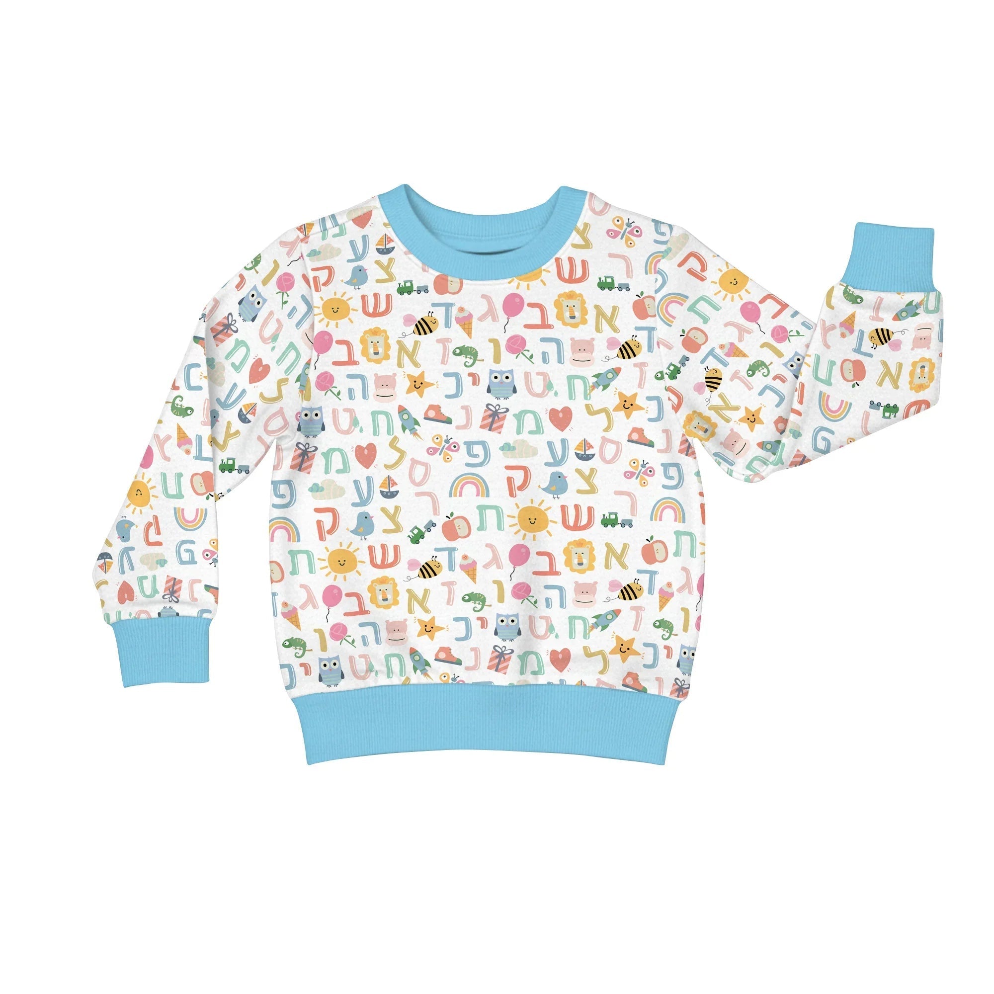 Hebrew Alphabet Crewneck Sweatshirt - StazzyBaby