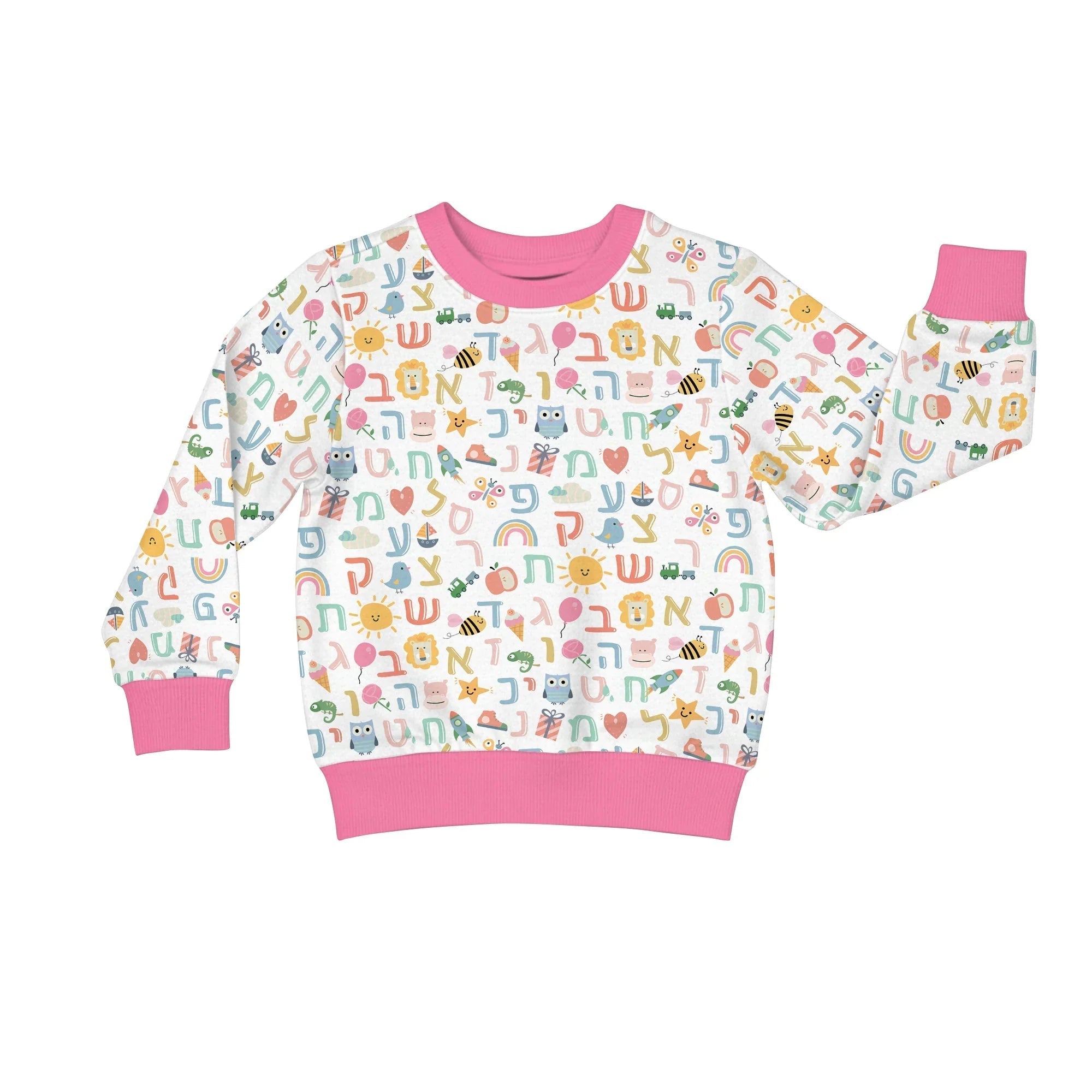 Hebrew Alphabet Crewneck Sweatshirt - StazzyBaby