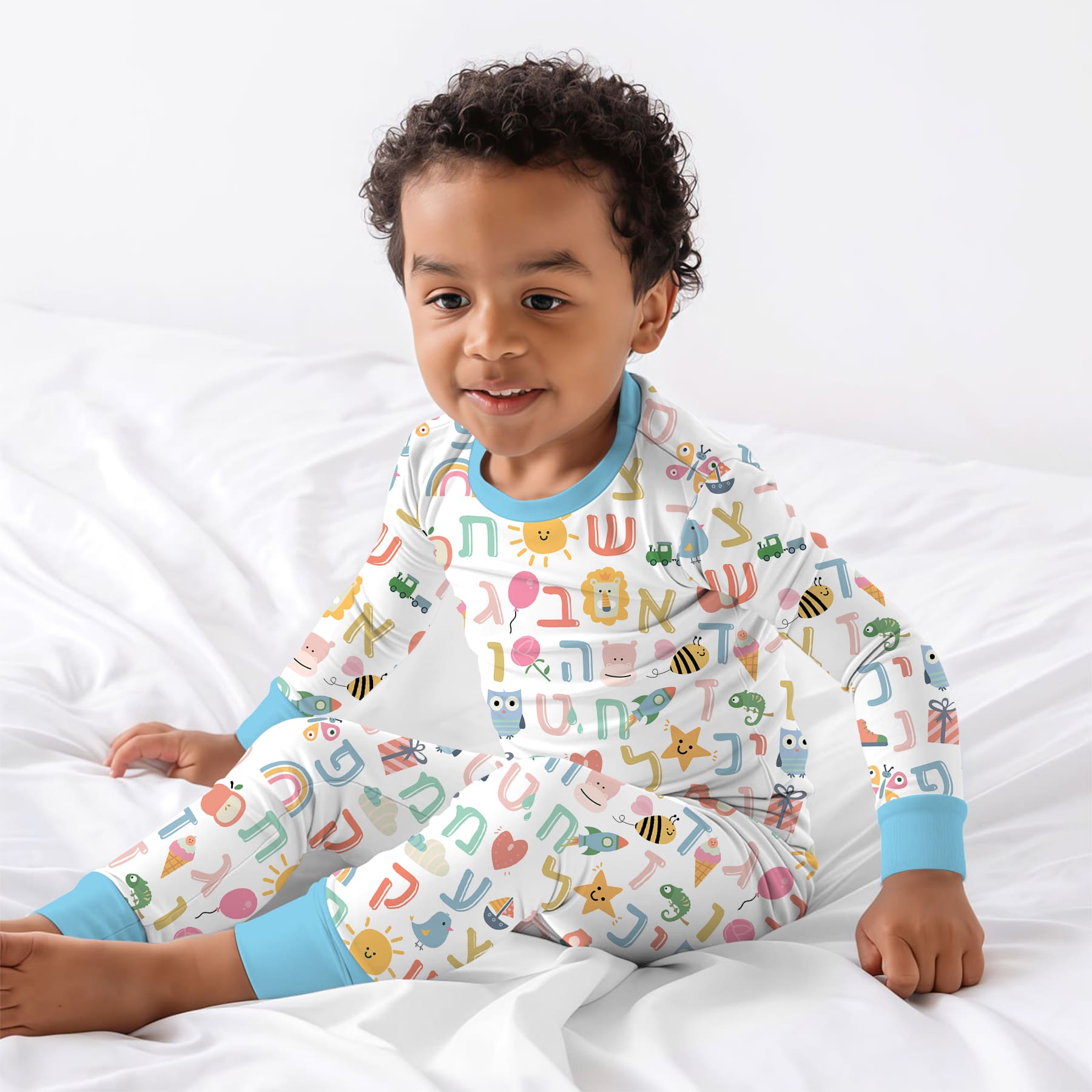 Hebrew Alphabet Two - Piece Pajama Set - StazzyBaby