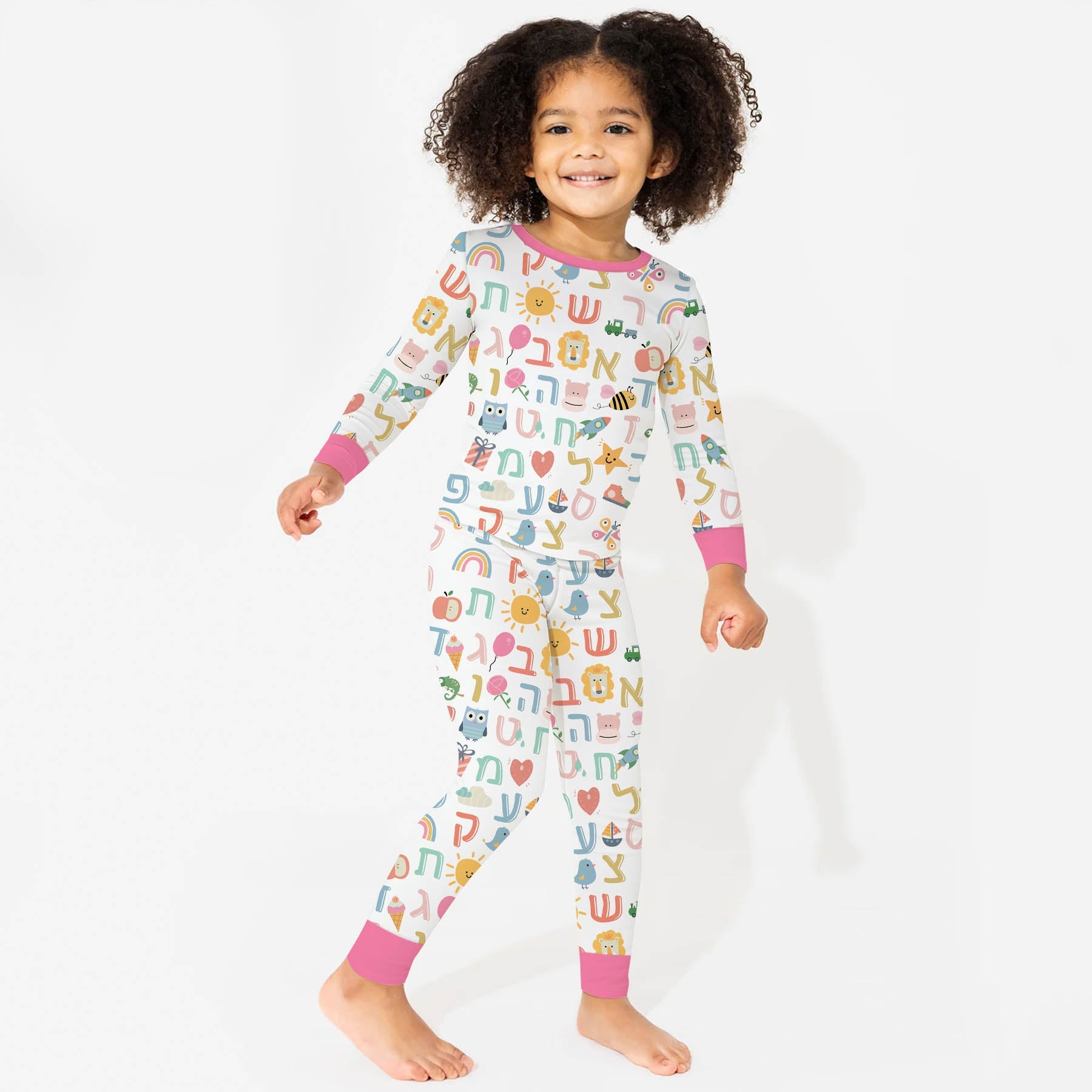 Hebrew Alphabet Two - Piece Pajama Set - StazzyBaby