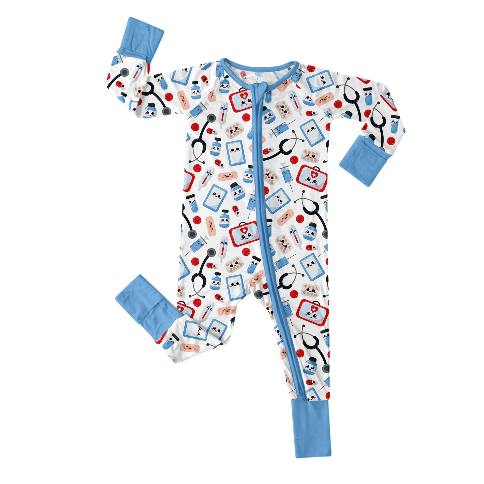 Medical Buddies Convertible Zippered Romper - StazzyBaby
