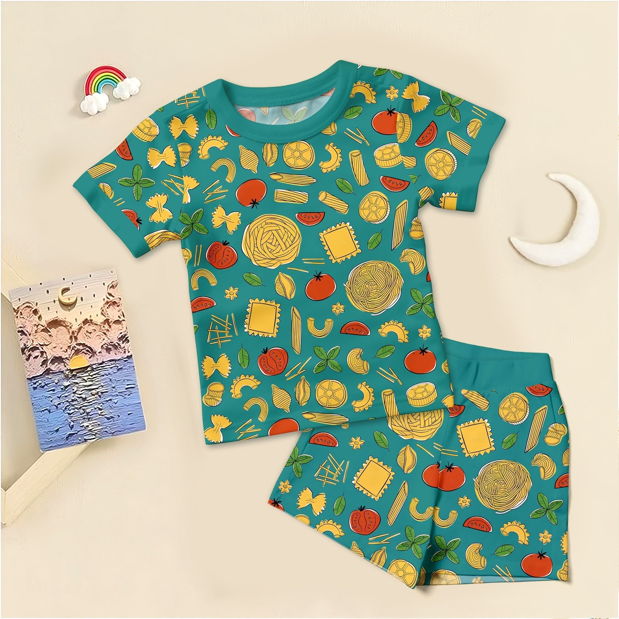 Pasta Party Two Piece Long Sleeve Pajama Set - StazzyBaby