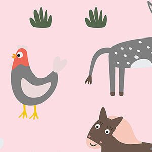 Pink Farm Animals Two Piece Pajama Set - StazzyBaby