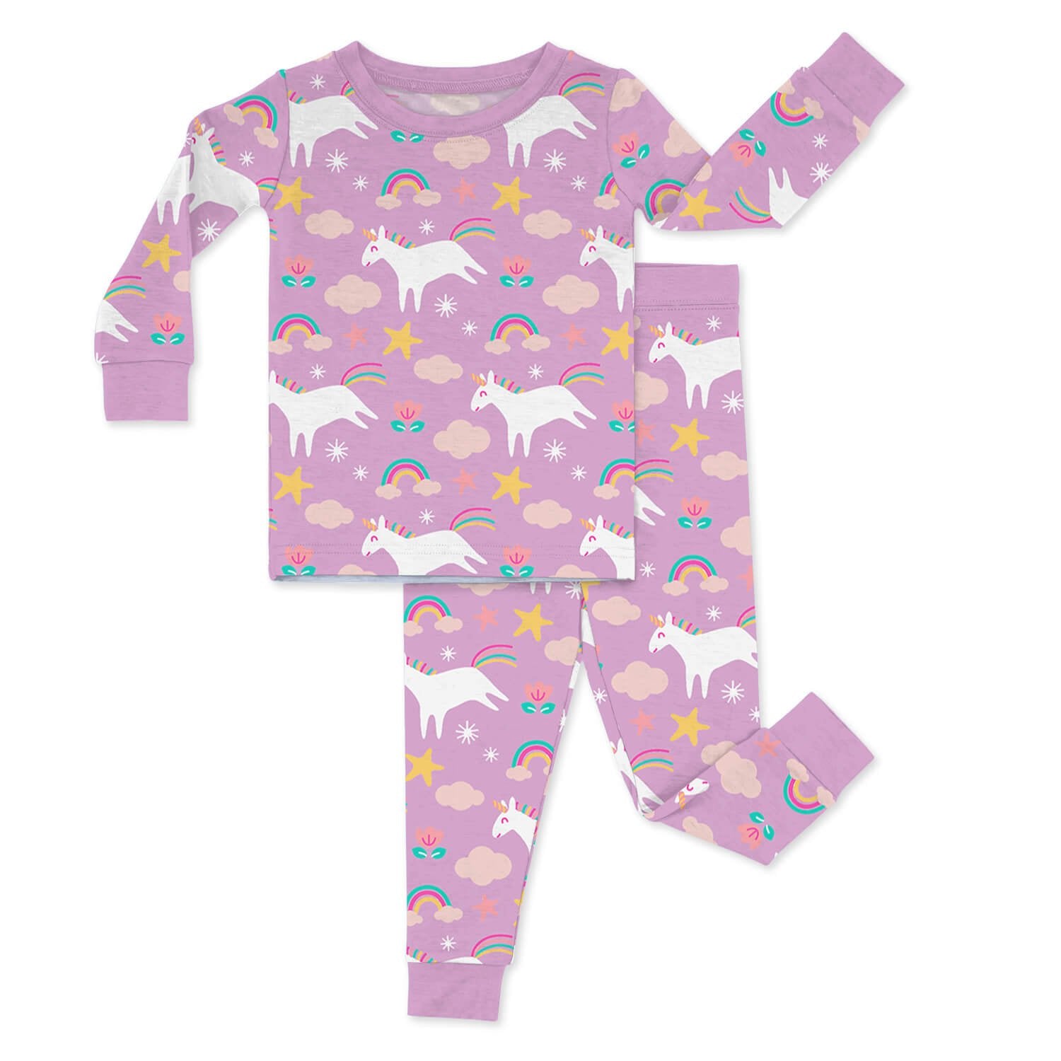 Purple Unicorns Two Piece Pajama Set - StazzyBaby