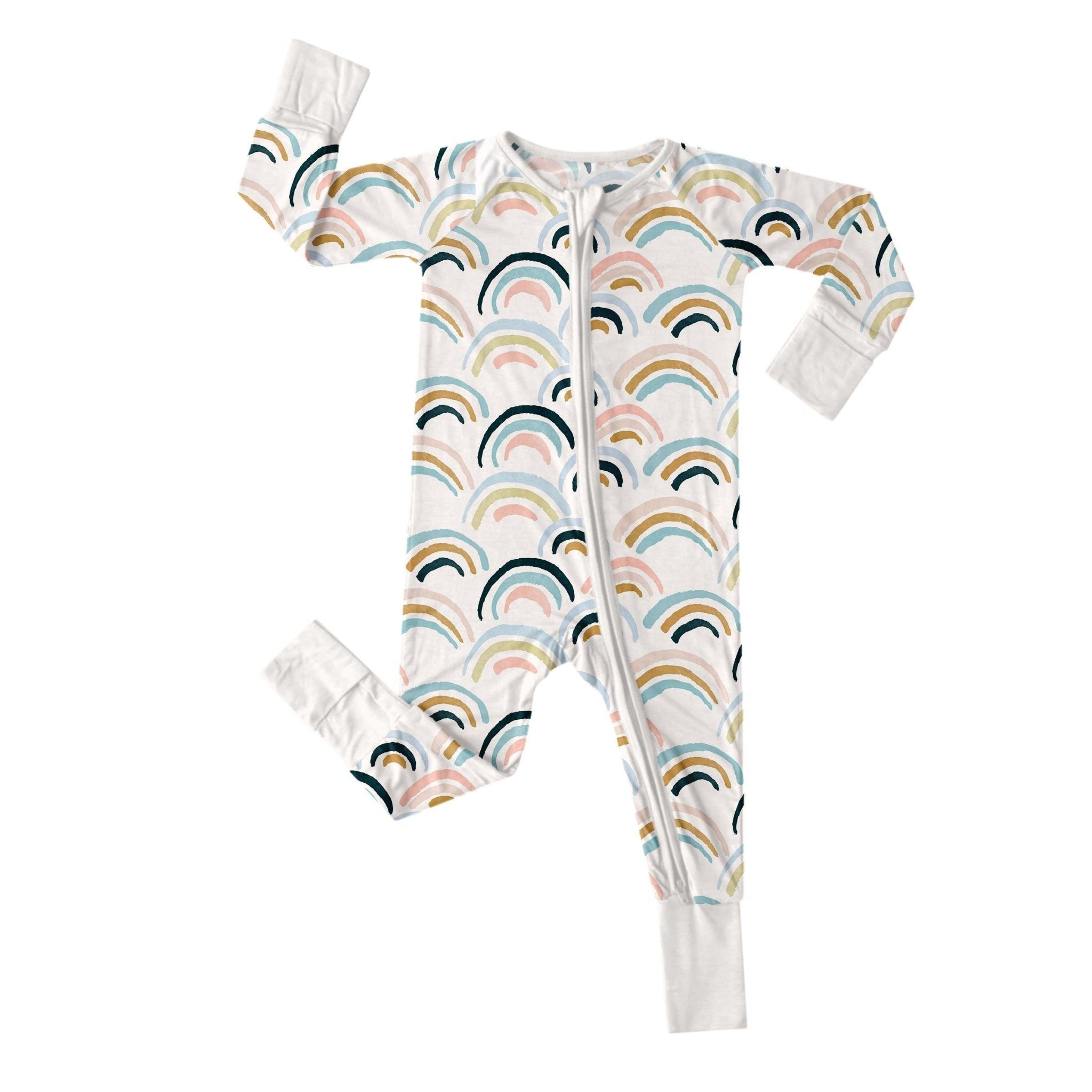 Rainbows Convertible Zippered Romper - StazzyBaby