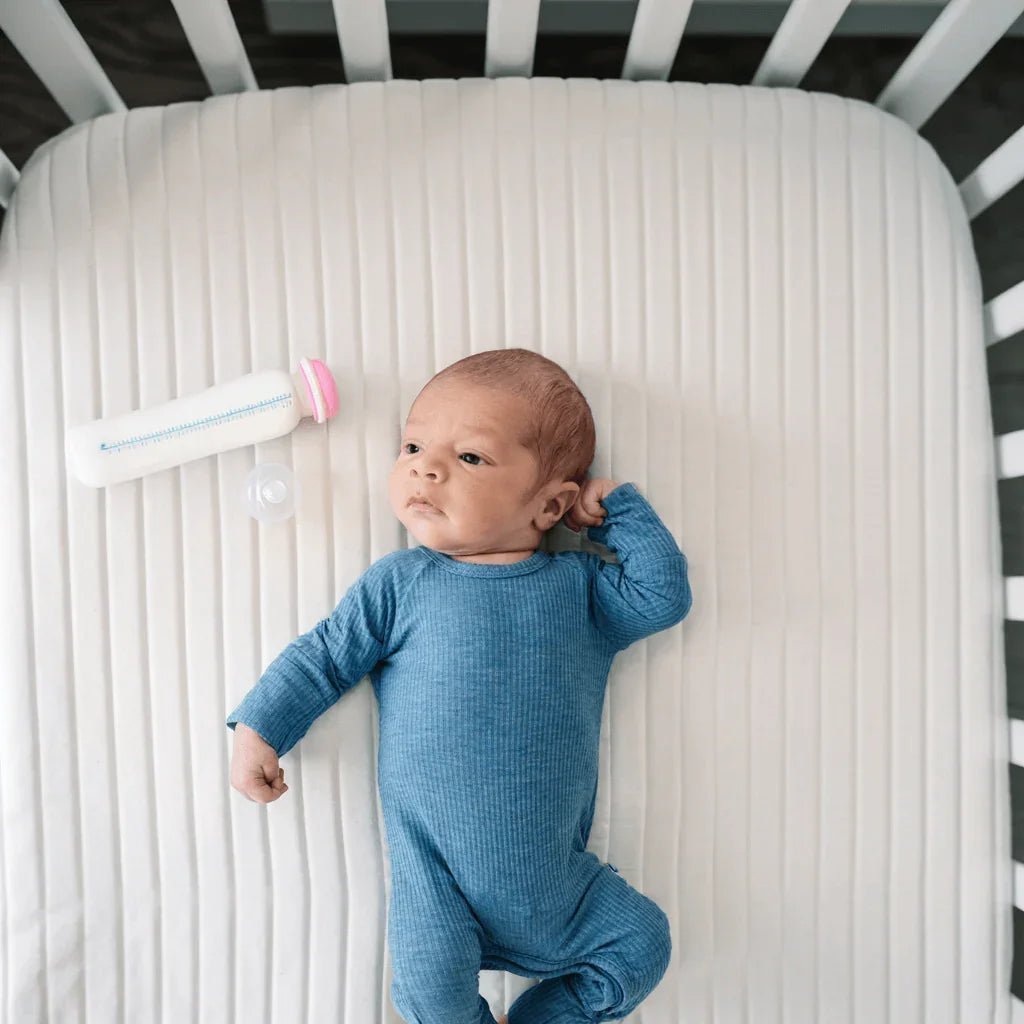 Ribbed Crescent Zippered Romper - StazzyBaby