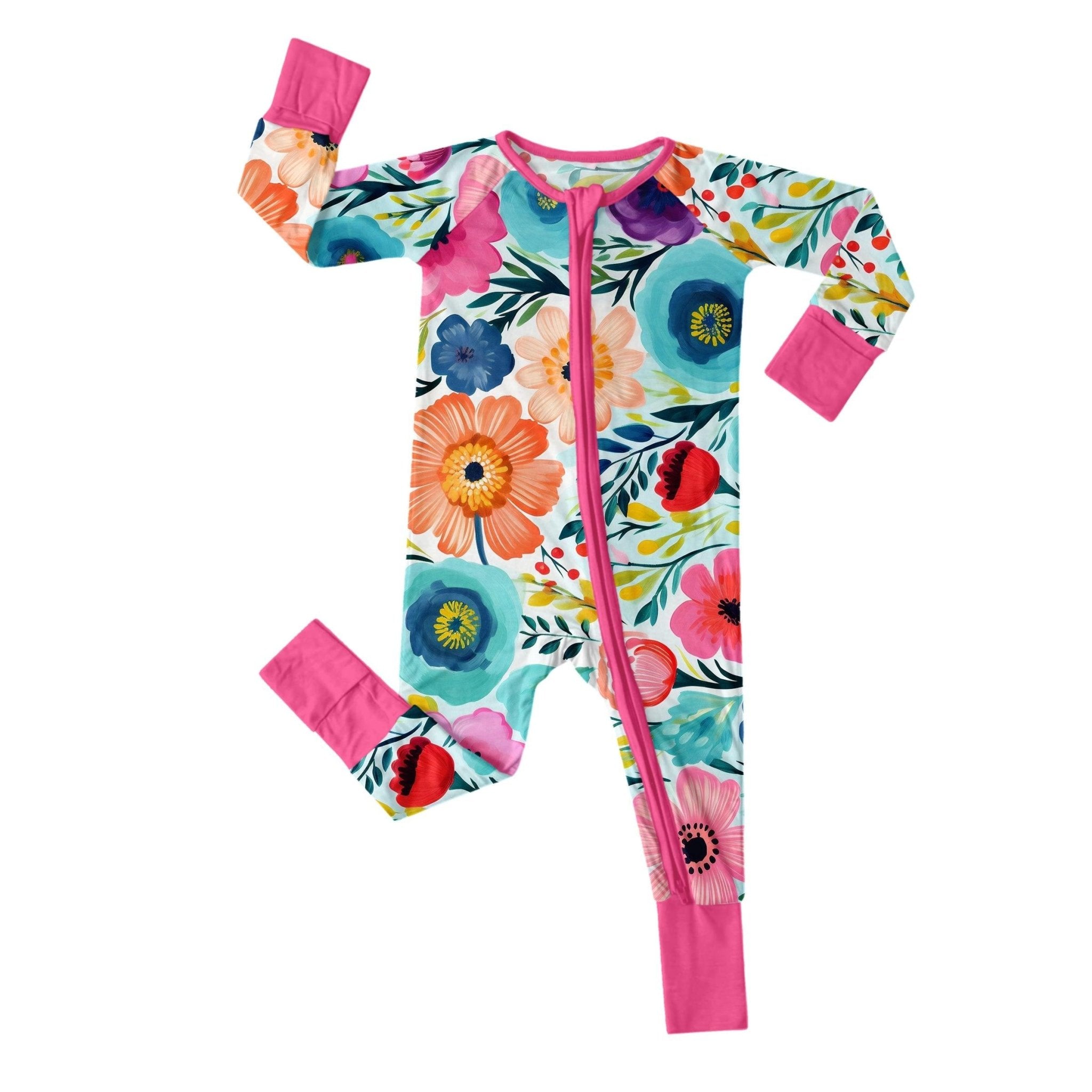 Secret Garden Convertible Zippered Romper - StazzyBaby