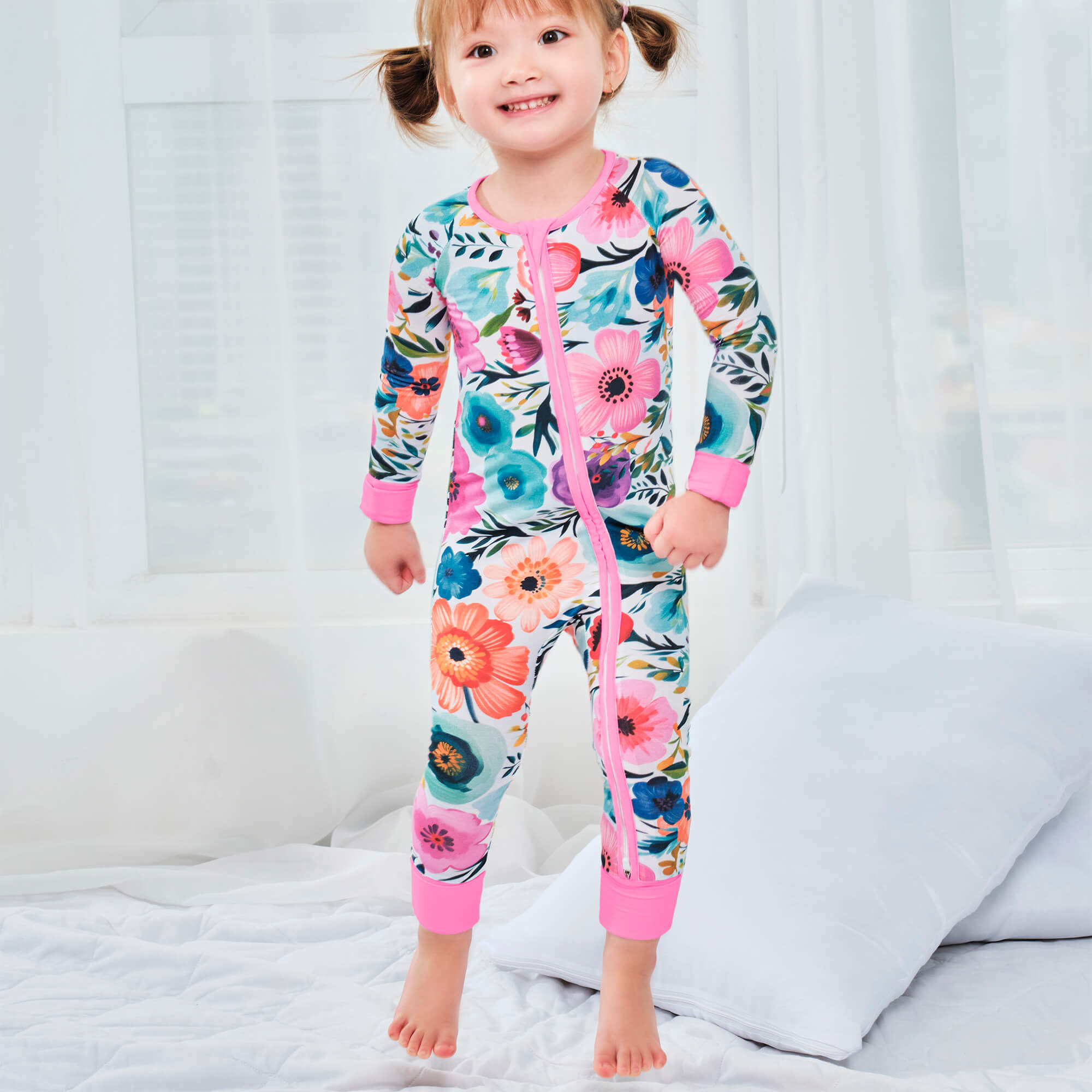 Secret Garden Convertible Zippered Romper - StazzyBaby