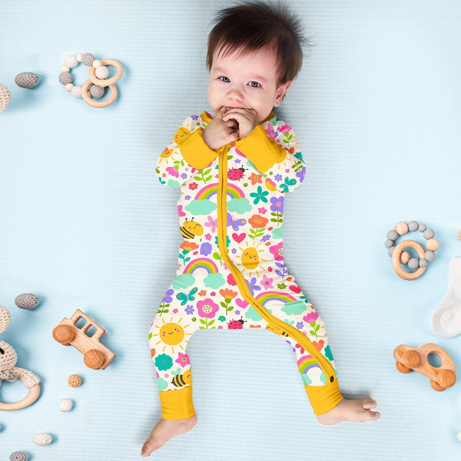 Summer Sunshine Convertible Zippered Romper - StazzyBaby