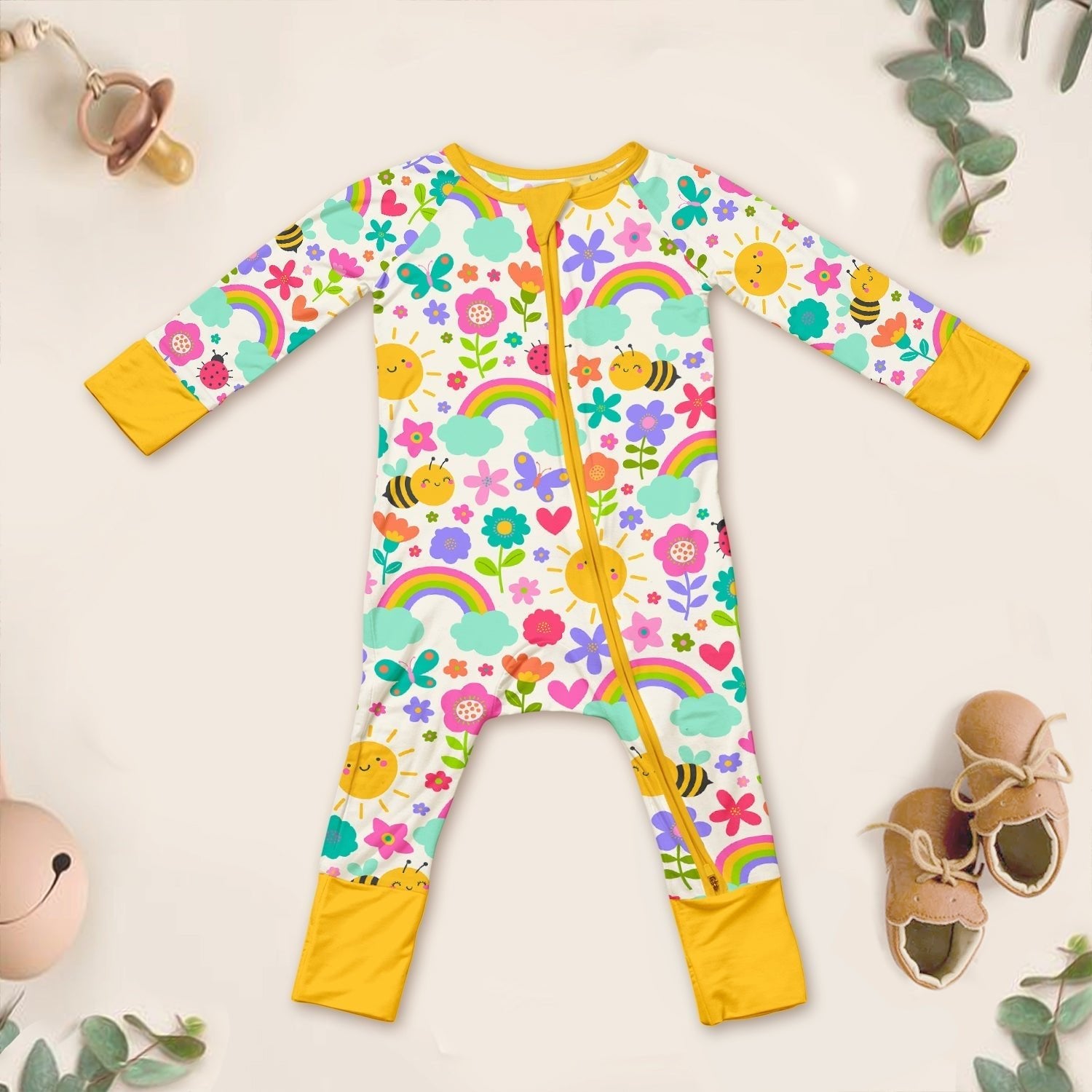Summer Sunshine Convertible Zippered Romper - StazzyBaby