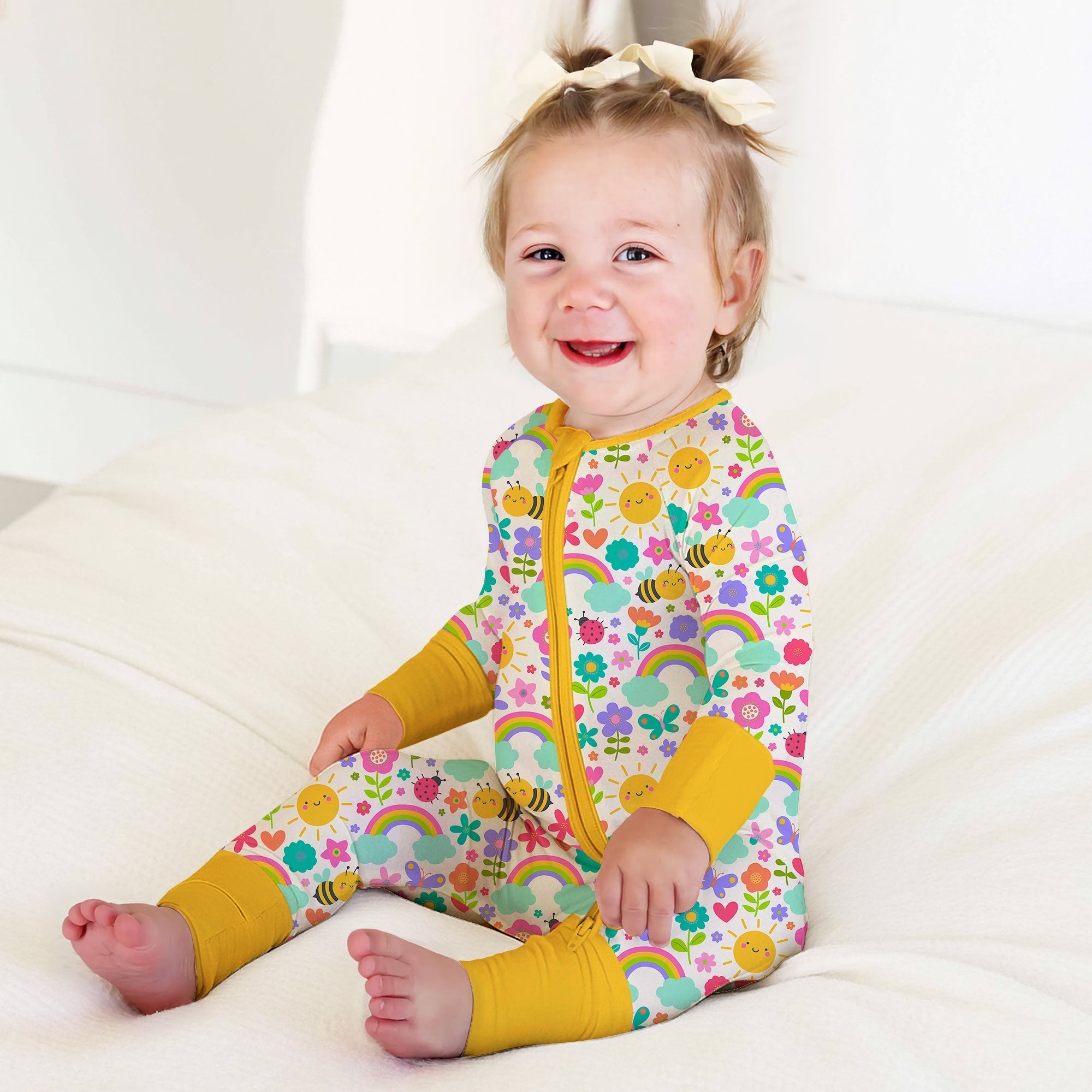 Summer Sunshine Convertible Zippered Romper - StazzyBaby