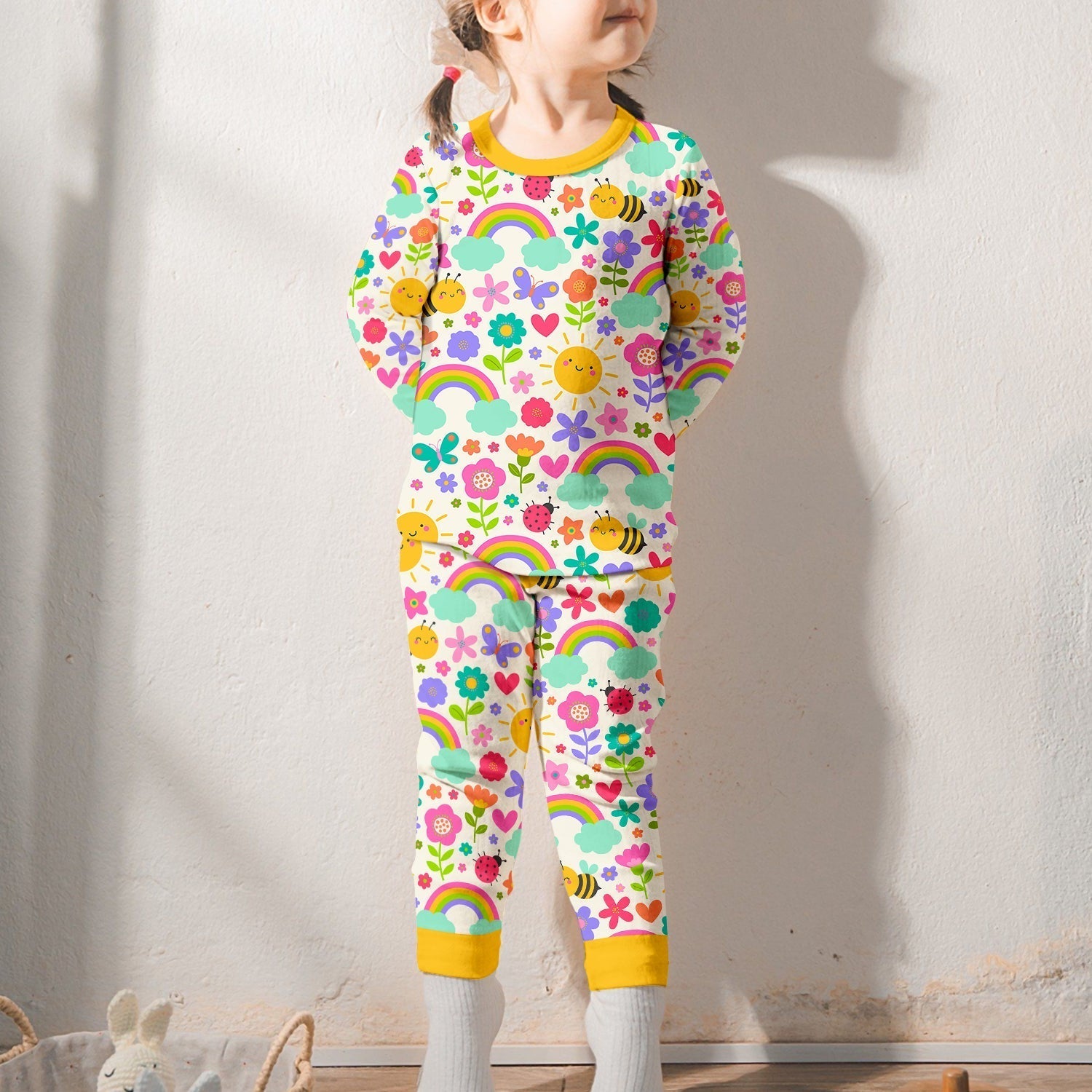 Summer Sunshine Two Piece Long Sleeve Pajama Set - StazzyBaby