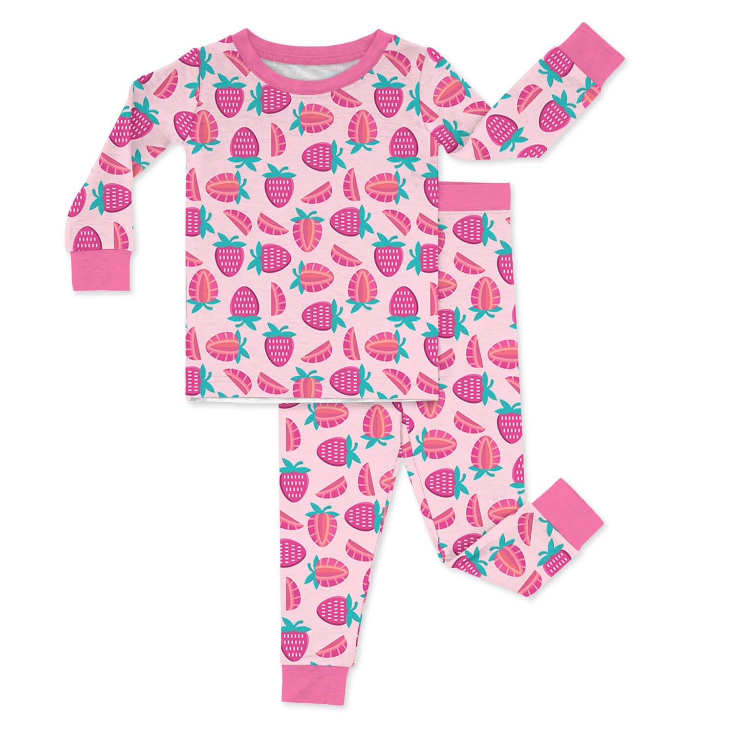 Sweet Strawberries Two Piece Pajama Set - StazzyBaby