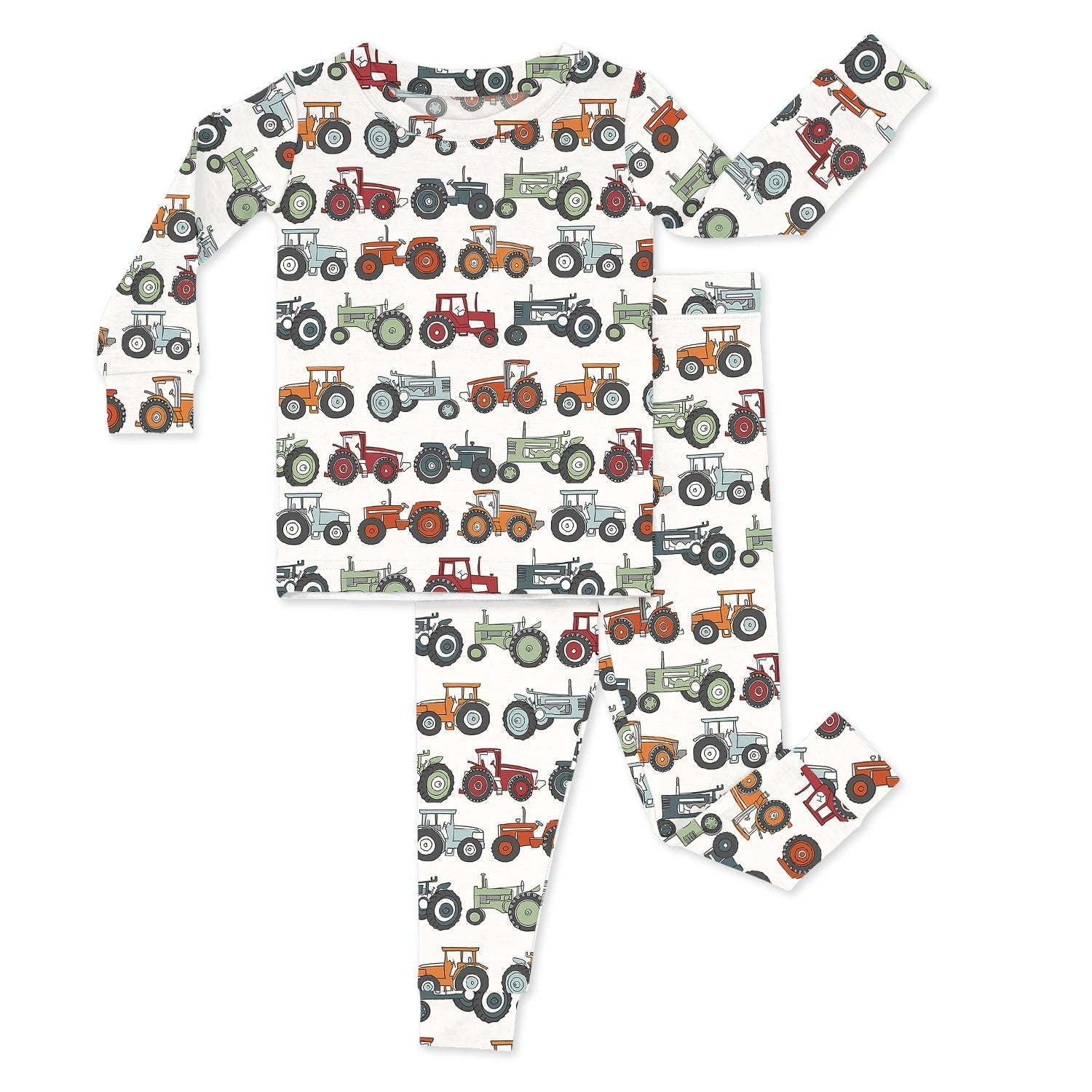 Tiny Tractors Two Piece Pajama Set - StazzyBaby