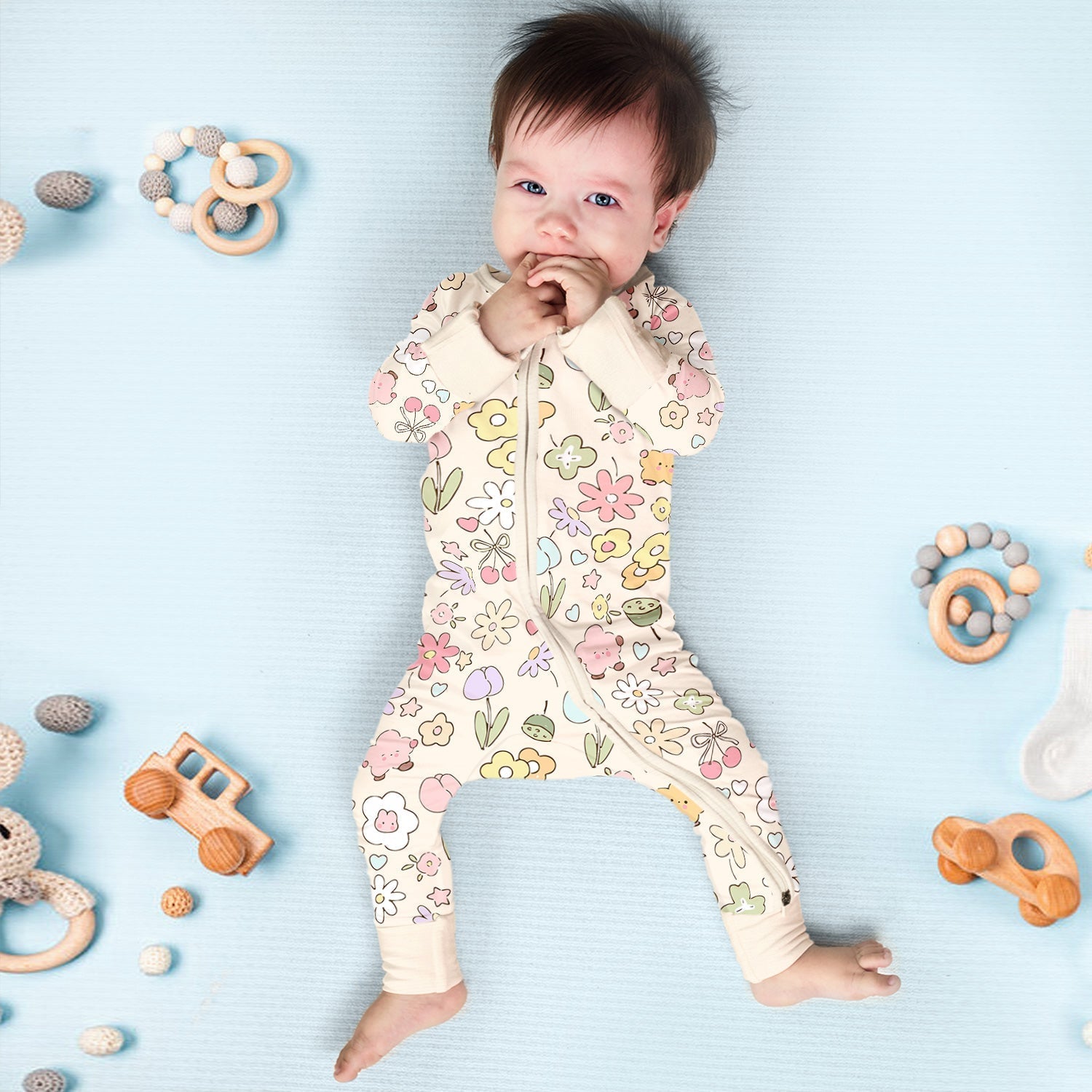 Whimsical Bloom Convertible Zippered Romper - StazzyBaby