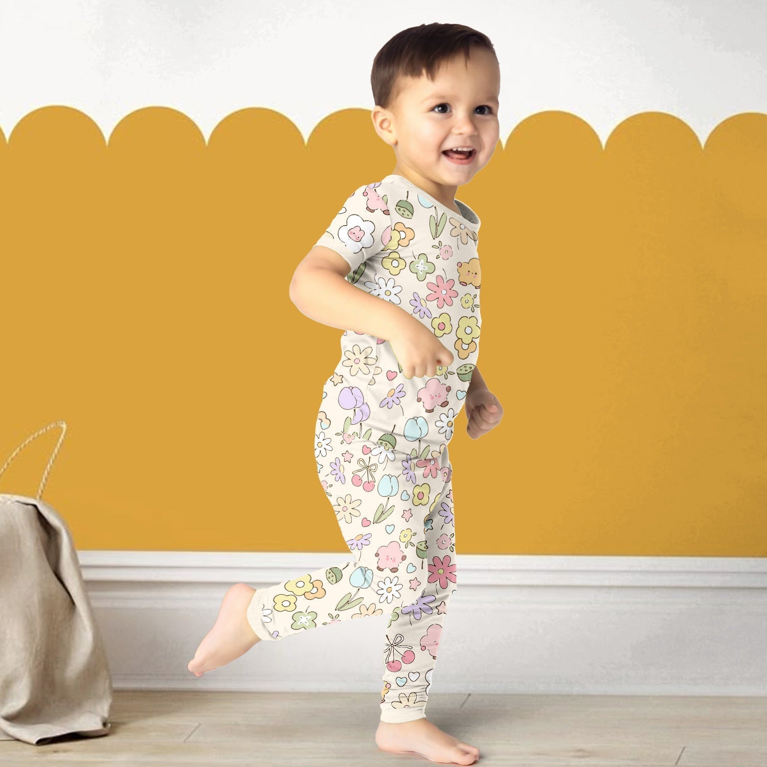 Whimsical Bloom Two Piece Long Sleeve Pajama Set - StazzyBaby