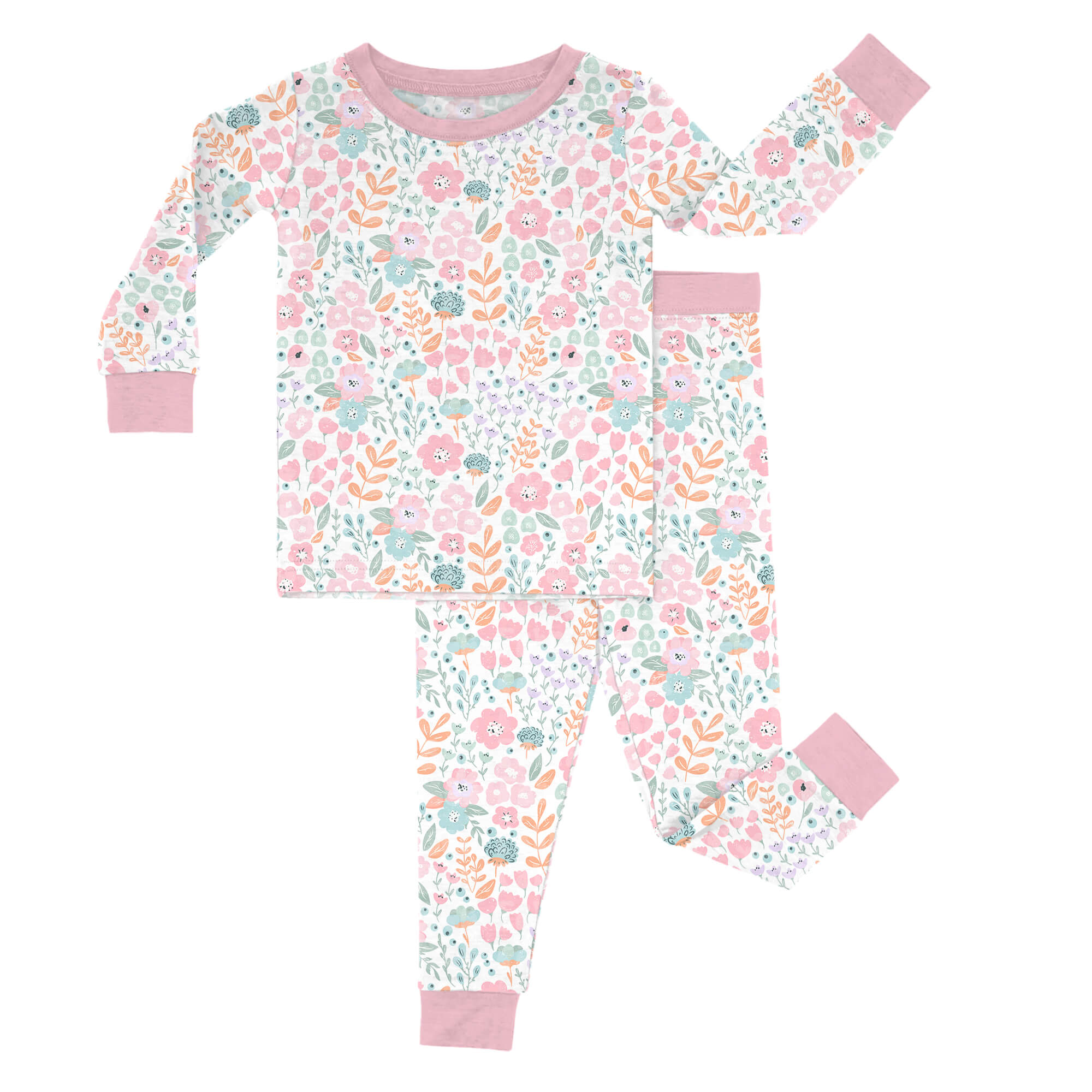 Willow's Whimsy Floral Two - Piece Pajama Set - StazzyBaby