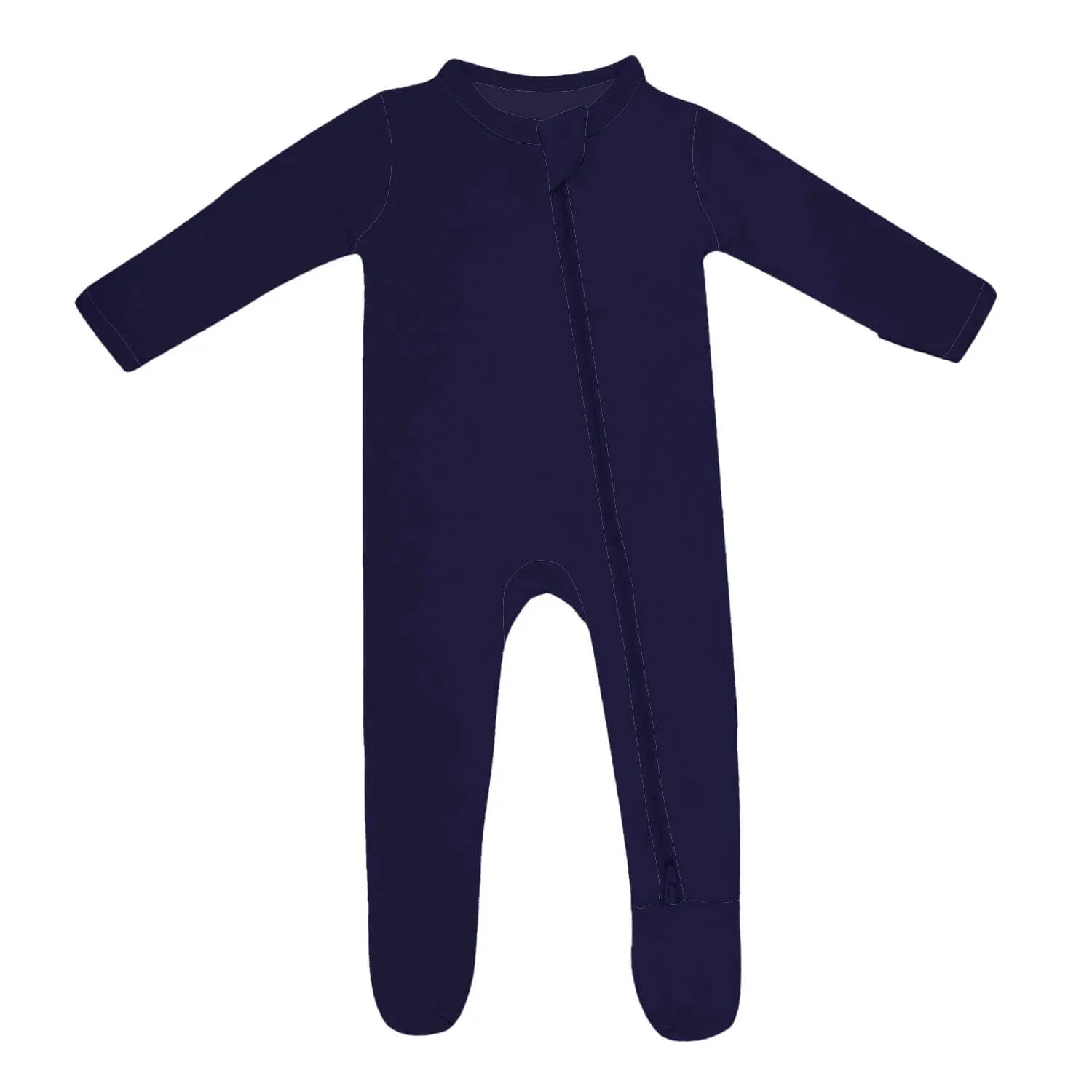 Zippered Footie Romper In Cetacean Blue - StazzyBaby