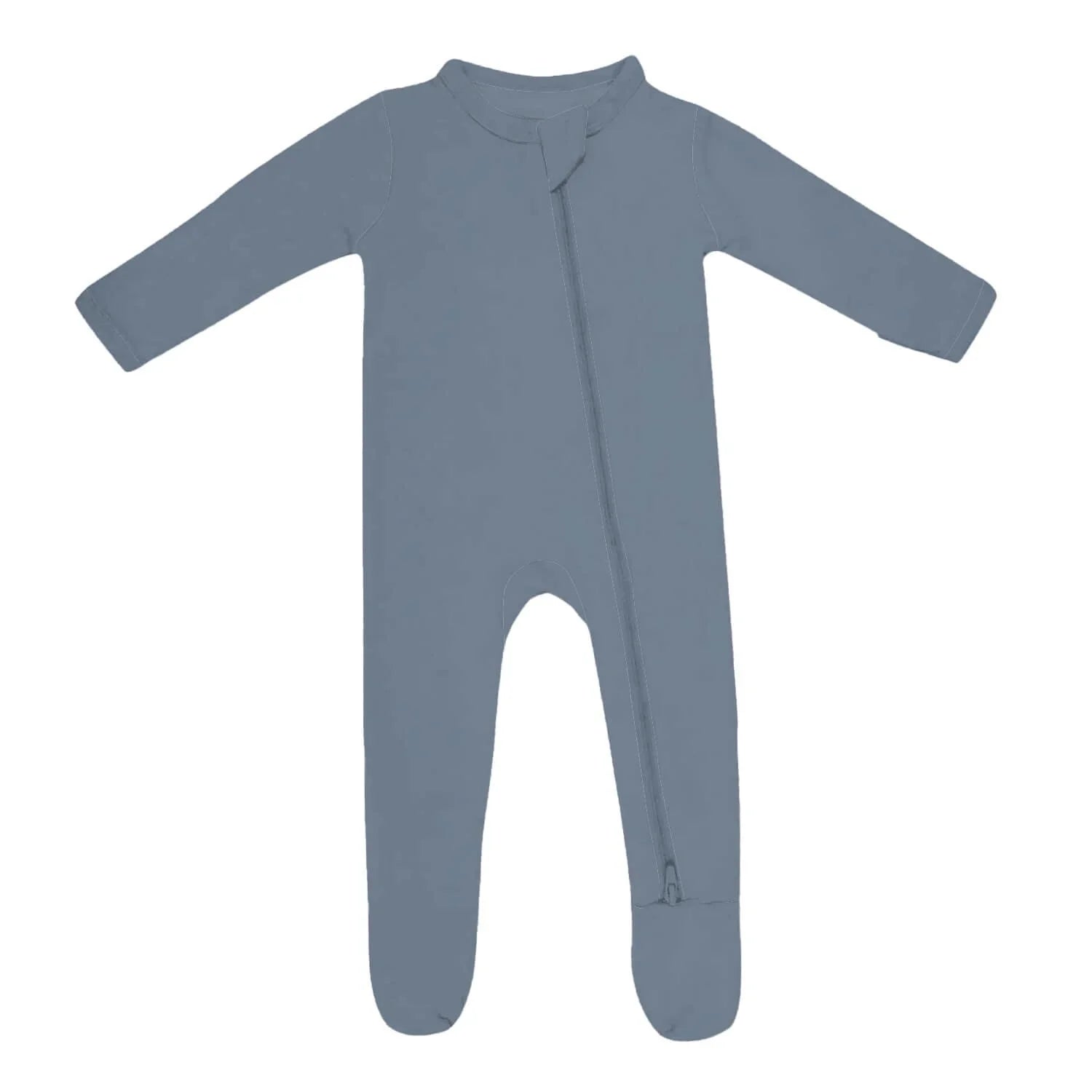 Zippered Footie Romper In Slate Gray - StazzyBaby